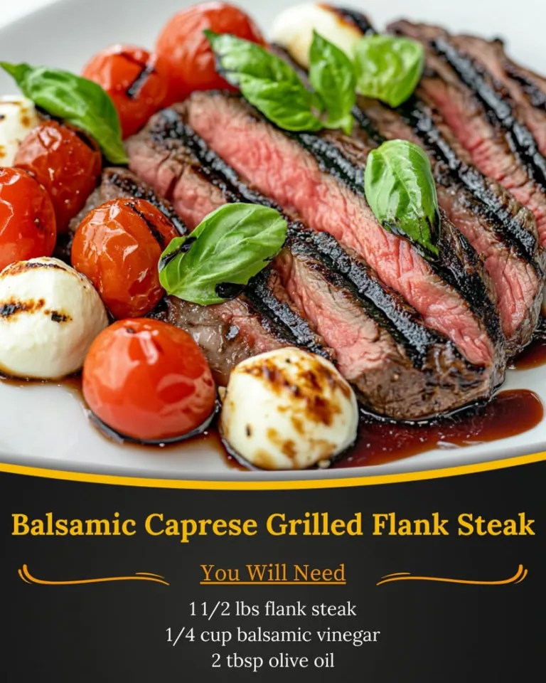 Delicious Balsamic Caprese Grilled Flank Steak Recipe for Summer