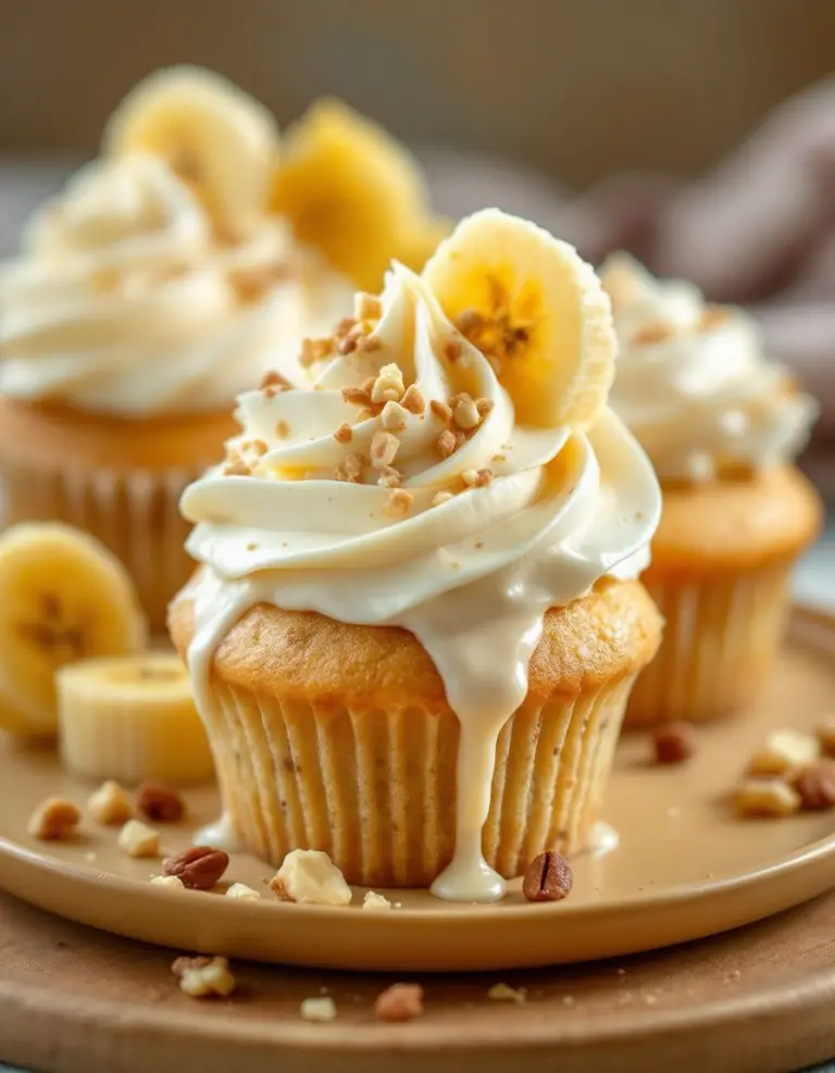 Easy Banana Cream Cheese Cupcakes – Moist & Ready in 30 Minutes