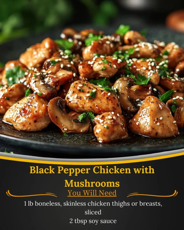 Delicious Black Pepper Chicken with Mushrooms Recipe to Try
