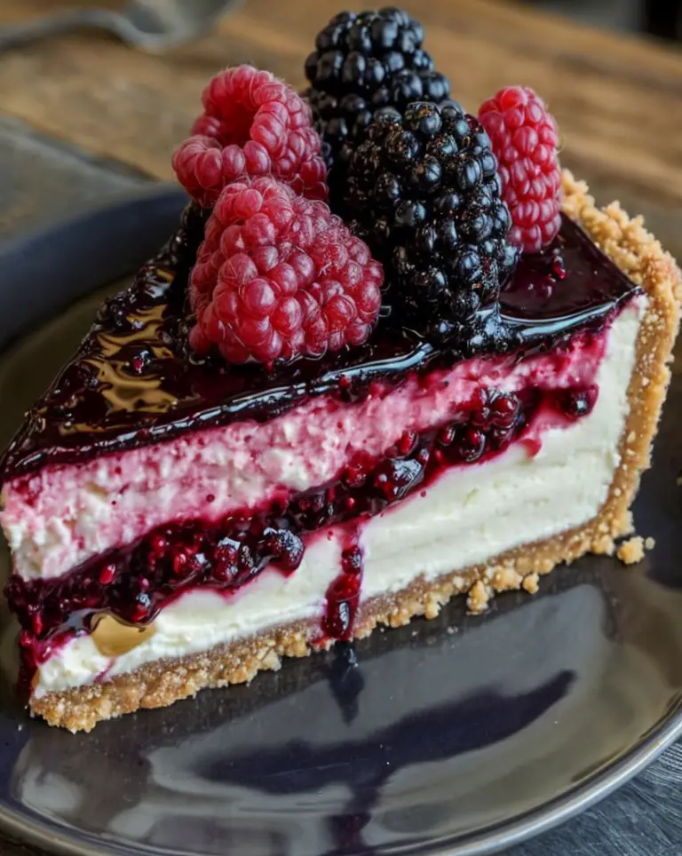 Delicious Blackberry Raspberry Heaven Cheesecake Recipe for Dessert Lovers