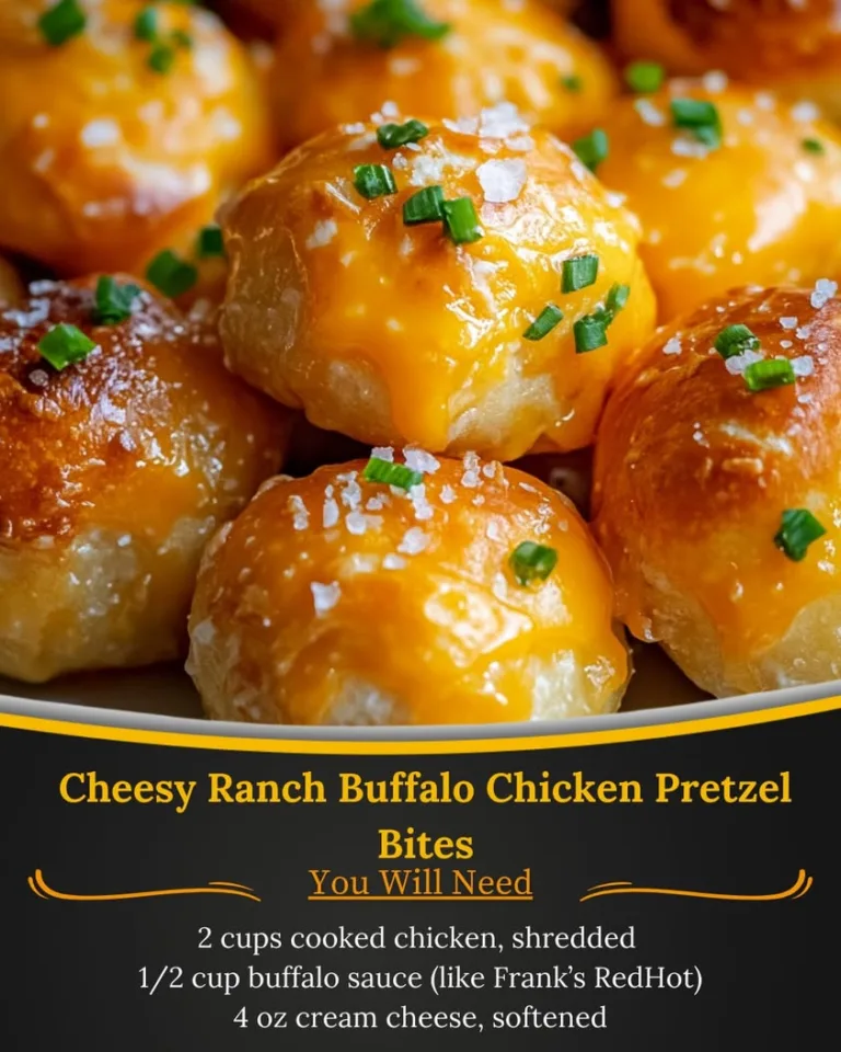 Irresistible Cheesy Ranch Buffalo Chicken Pretzel Bites Recipe