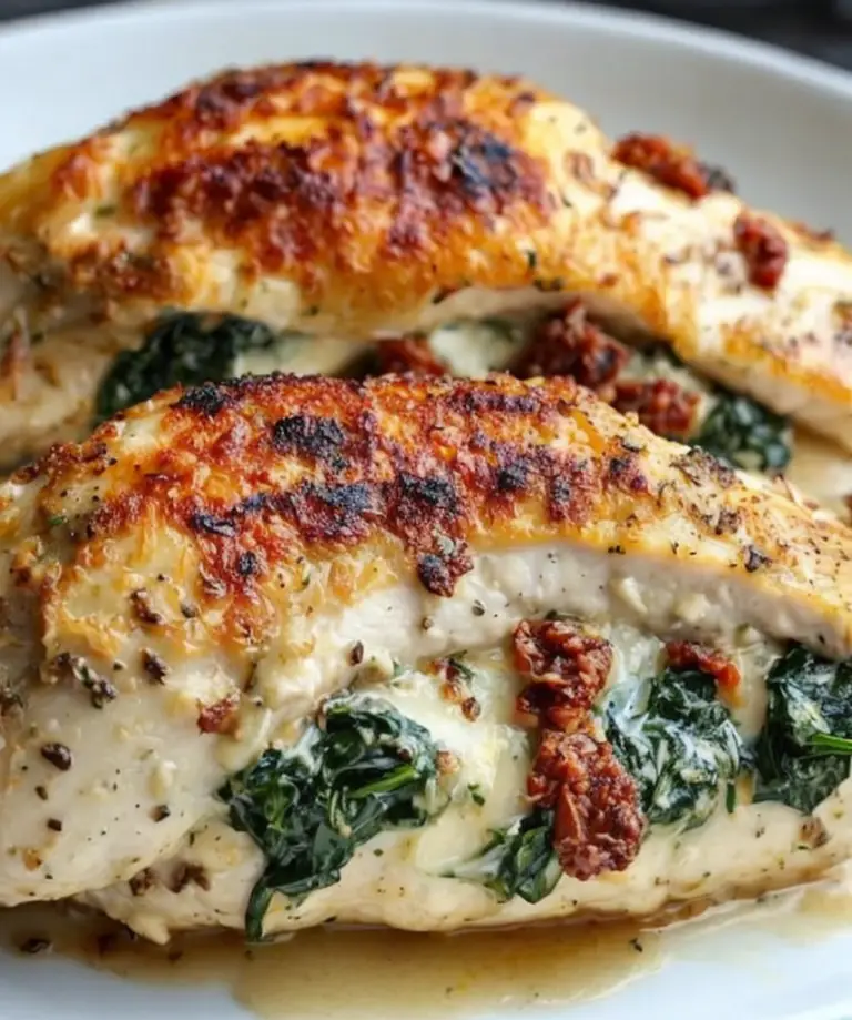 Stuffed Chicken Breasts with Spinach and Sun-Dried Tomatoes Recipe