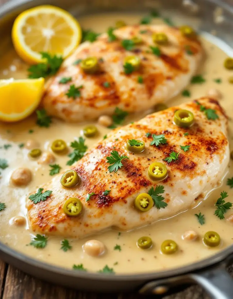 Creamy Pepperoncini Chicken Skillet – Easy 30-Minute Dinner