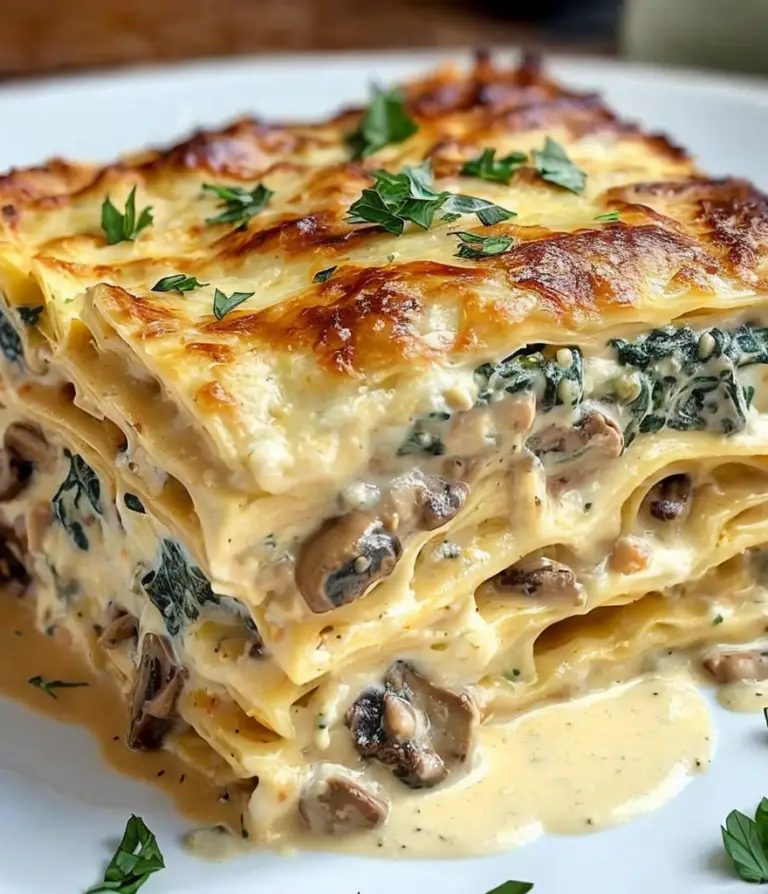 Delicious Creamy Spinach and Mushroom Lasagna Recipe to Try