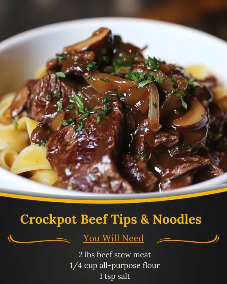 Savory Crockpot Beef Tips & Noodles for Easy Family Meals