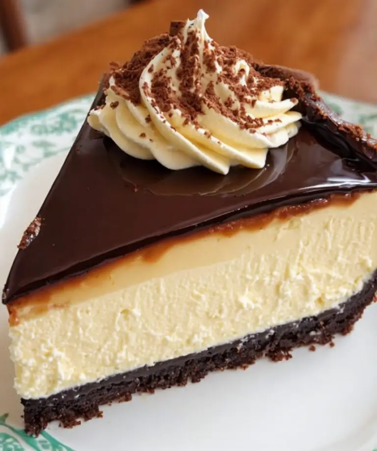 Indulge in Decadent Boston Cream Pie Cheesecake Delight