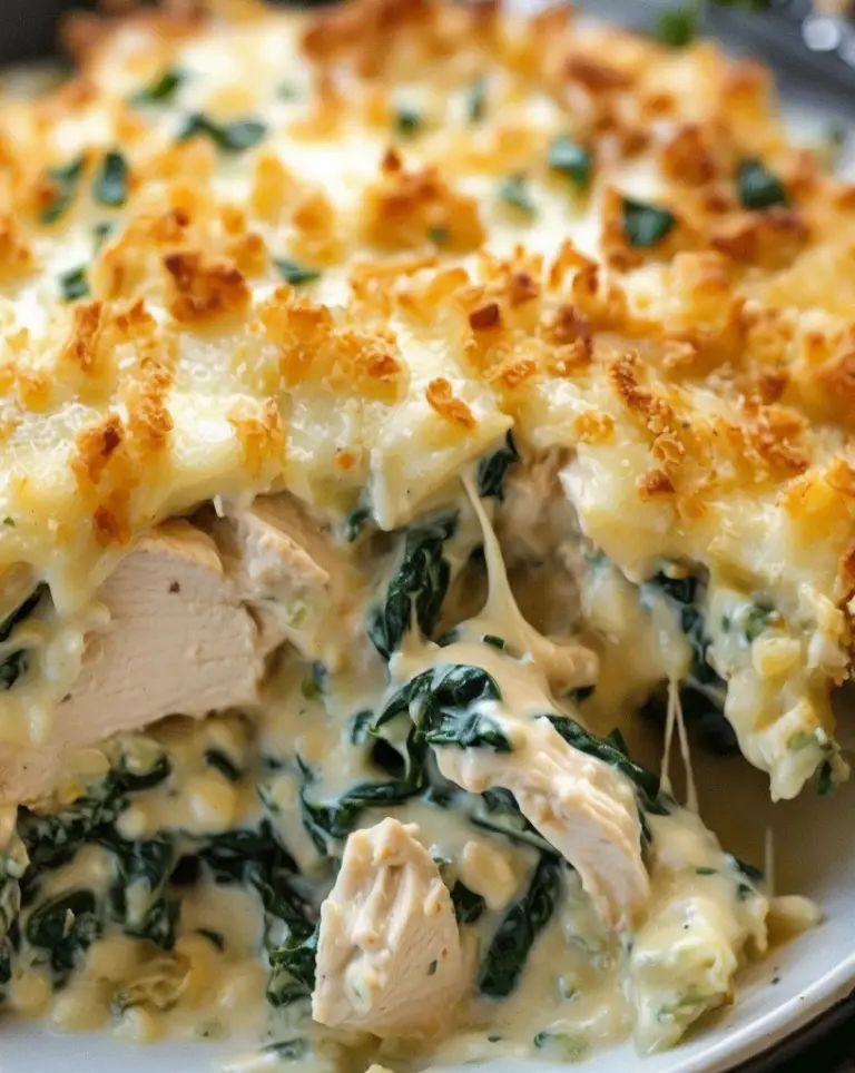 Savory Chicken and Spinach Casserole with Cream Cheese Recipe