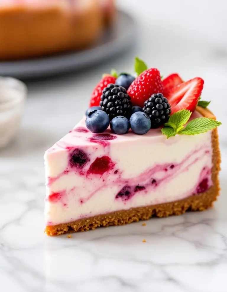 Easy No-Bake Berry Cheesecake – Creamy Dessert in 30 Minutes