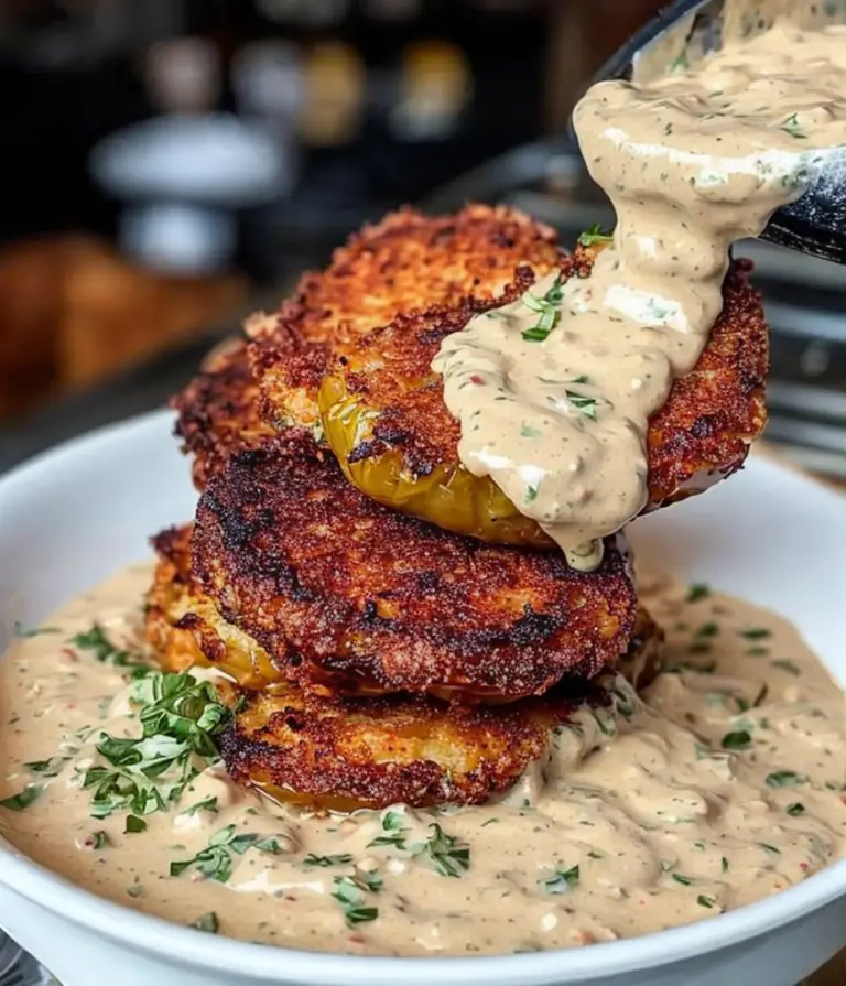 Crispy Fried Green Tomatoes with Spicy Cajun Remoulade Recipe