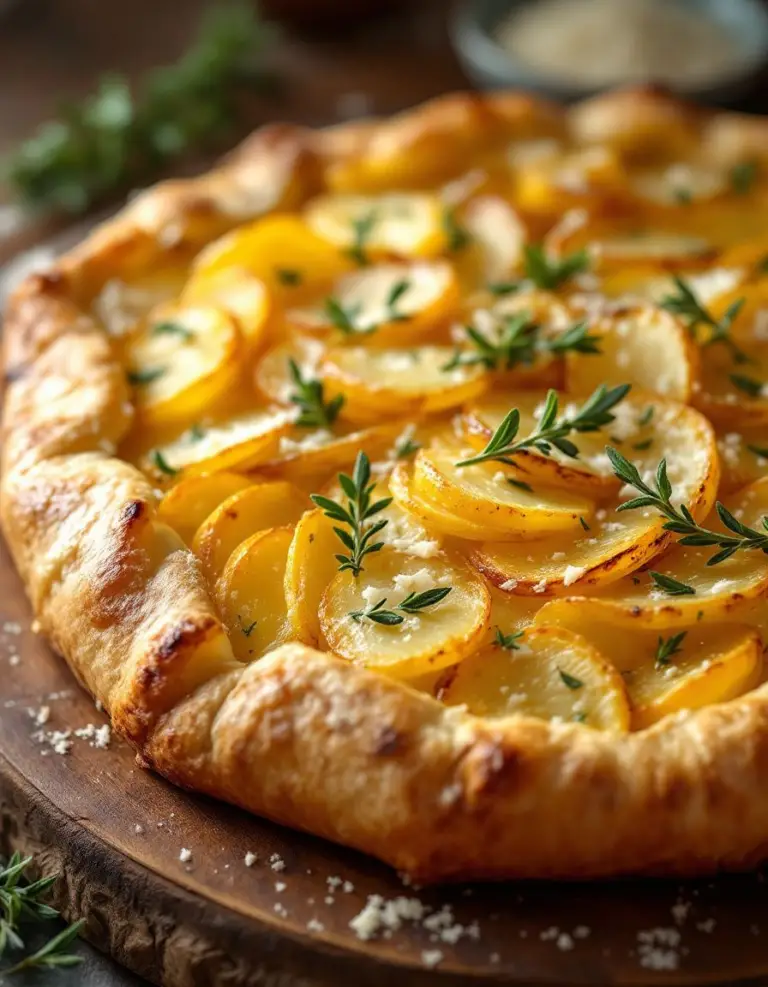Best Garlicky Potato Galette – Crispy, Buttery & So Easy