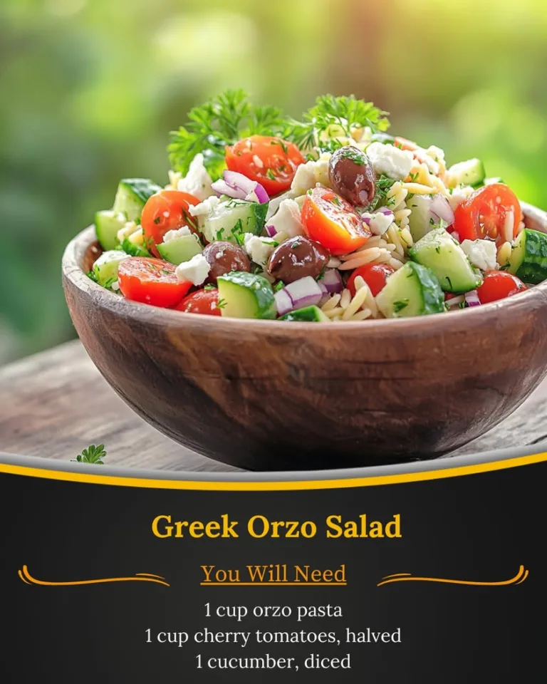 Delicious Greek Orzo Salad: A Fresh Mediterranean Delight