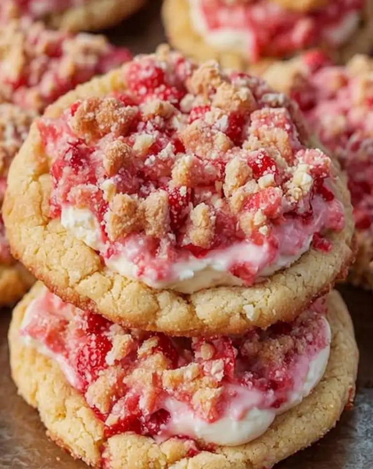 Irresistible Strawberry Cream Cheese Crumble Cookies You Must Try