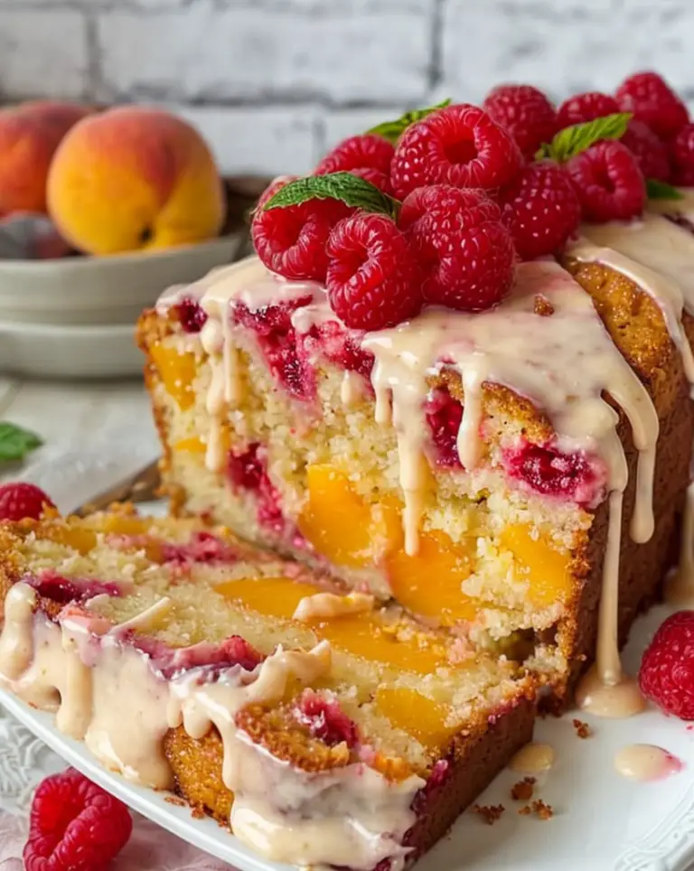 Deliciously Juicy Peach Raspberry Cake for Every Occasion