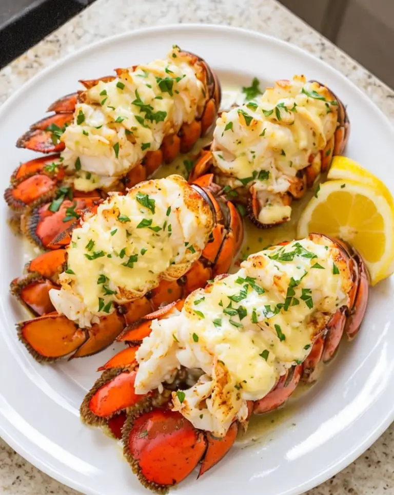 Indulge in Succulent Lobster Tails with Garlic Lemon Butter