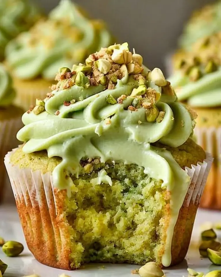 Indulge in Luscious Pistachio Cupcakes with Vanilla Buttercream Frosting