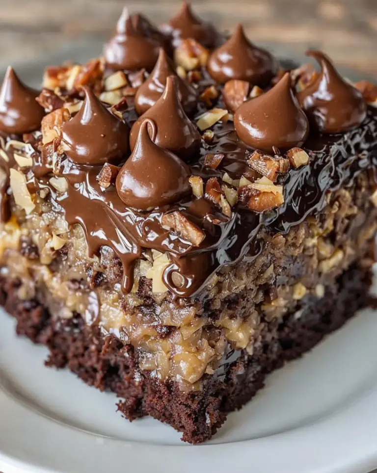 Indulge in Irresistible Luxurious German Chocolate Poke Cake Recipe