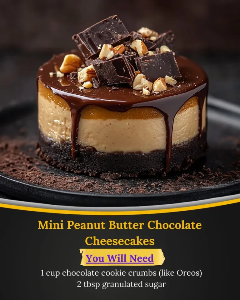 Indulge in Mini Peanut Butter Chocolate Cheesecakes Today!