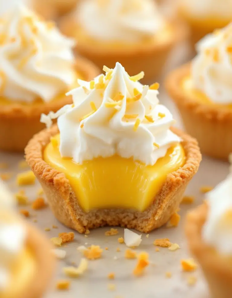 Easy No-Bake Lemon Coconut Mini Pies – Ready in 30 Minutes
