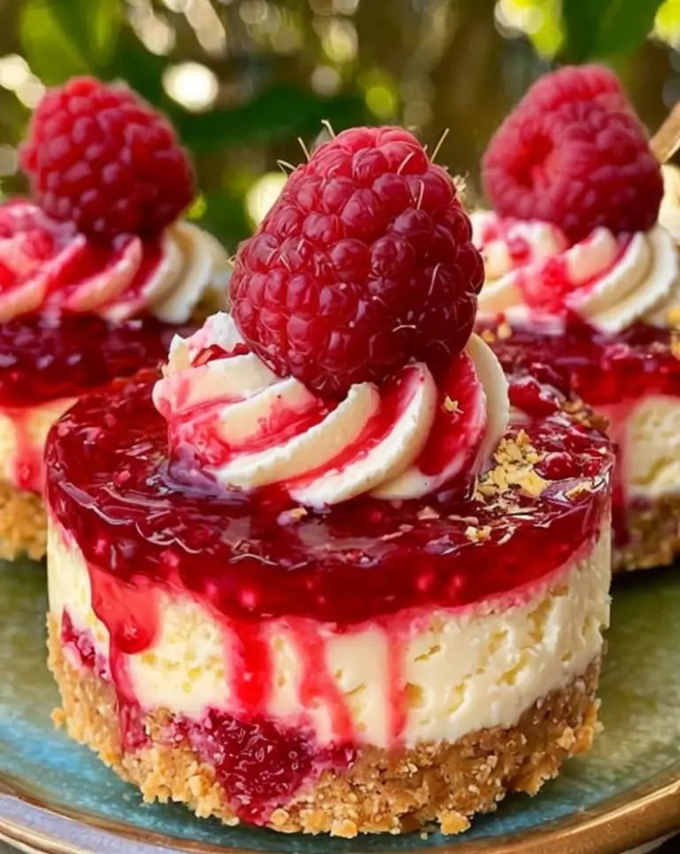 No Bake Mini Lemon Raspberry Cheesecakes: Quick and Delicious Treats!
