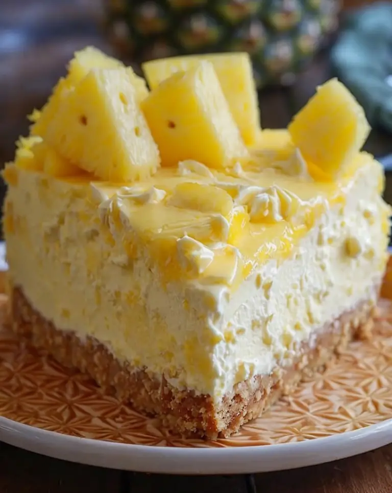 Indulge in No Bake Pineapple Heaven Cheesecake Bliss