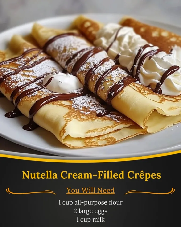 Delicious Nutella Cream-Filled Crêpes: A Heavenly Dessert Recipe