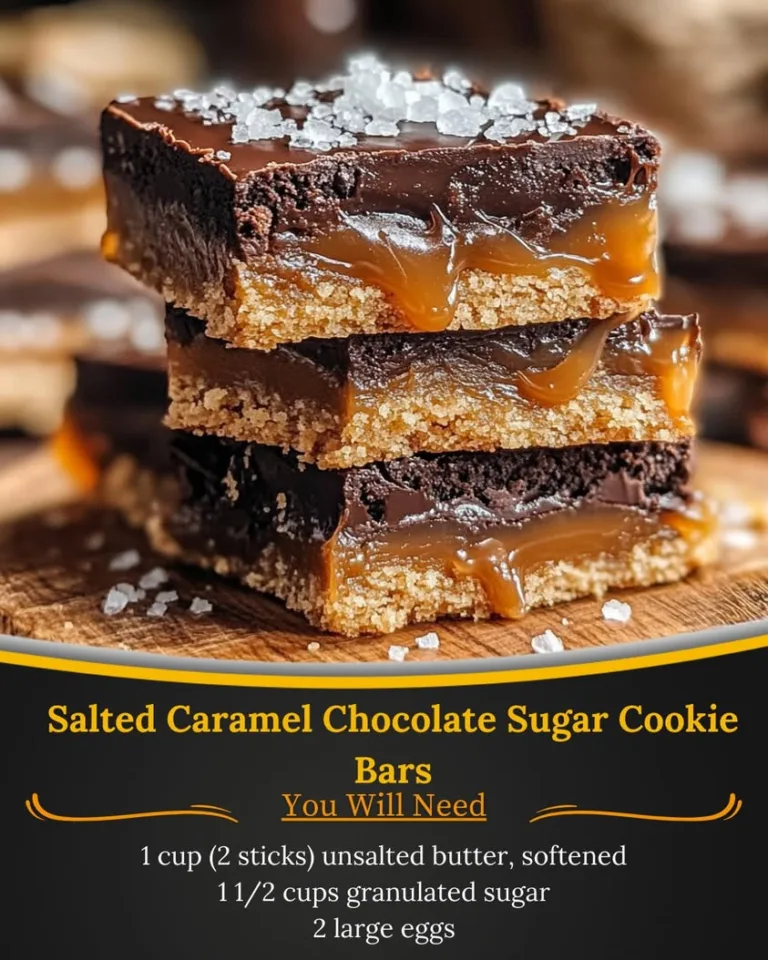 Indulge in Salted Caramel Chocolate Sugar Cookie Bars Delight