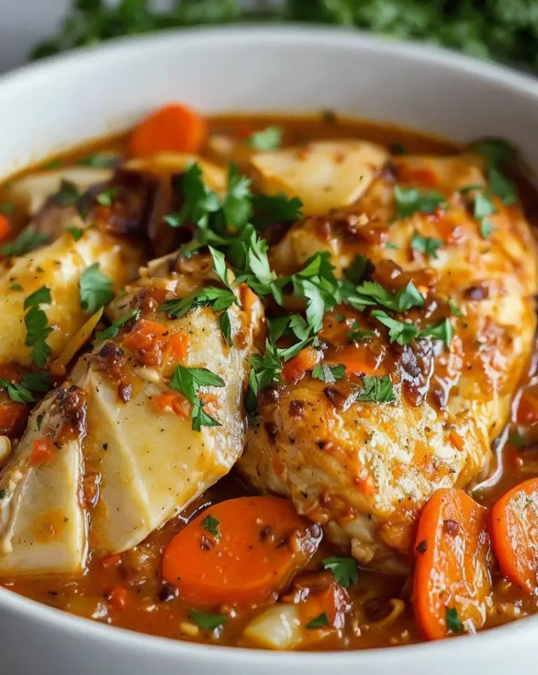 Savory Comfort Chicken Stew with Carrots and Potatoes Recipe