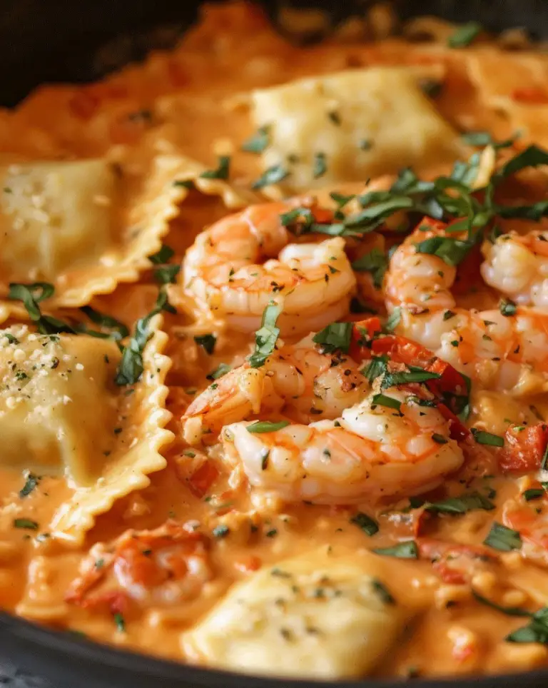 Indulge in Creamy Shrimp and Lobster Ravioli Delight