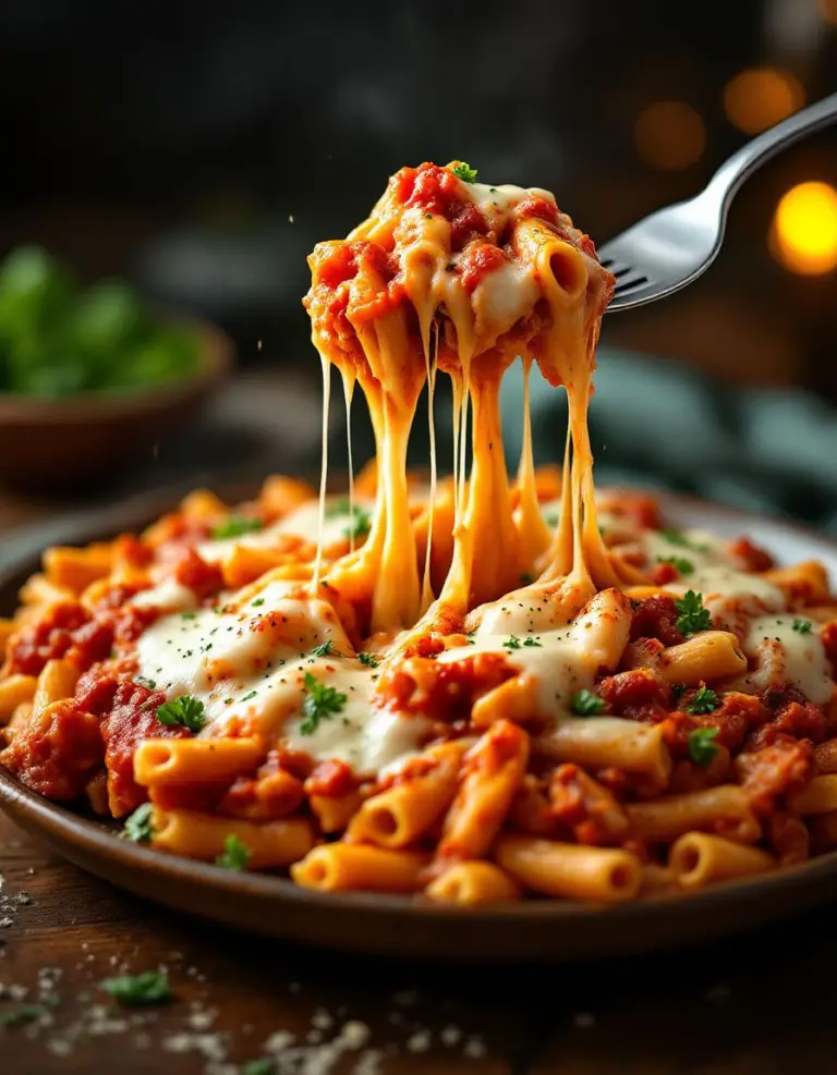 Easy Slow Cooker Baked Ziti – Extra Cheesy Family Favorite