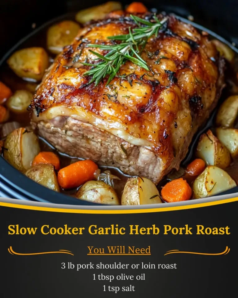 Delicious Slow Cooker Garlic Herb Pork Roast Recipe for Dinner