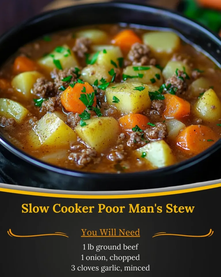 Delicious Slow Cooker Poor Man’s Stew for Easy Meals