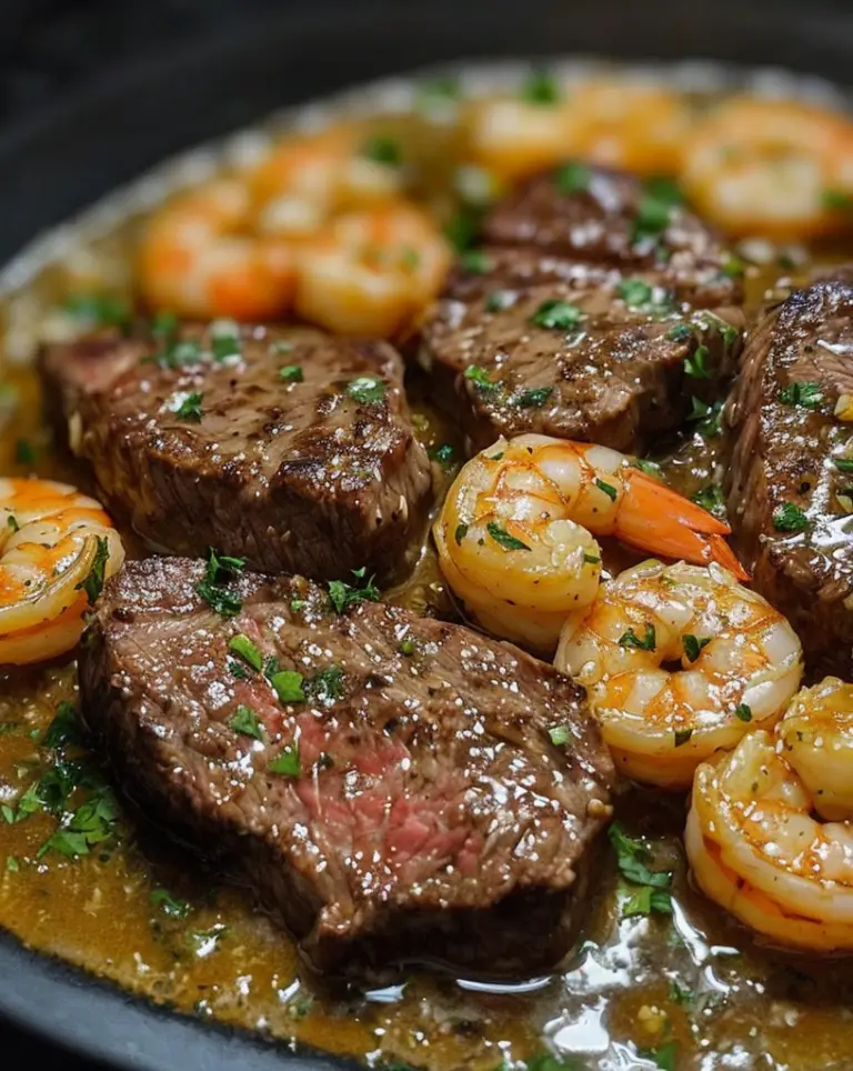 Steak and Shrimp Scampi: Quick Garlic Butter Delight Recipe