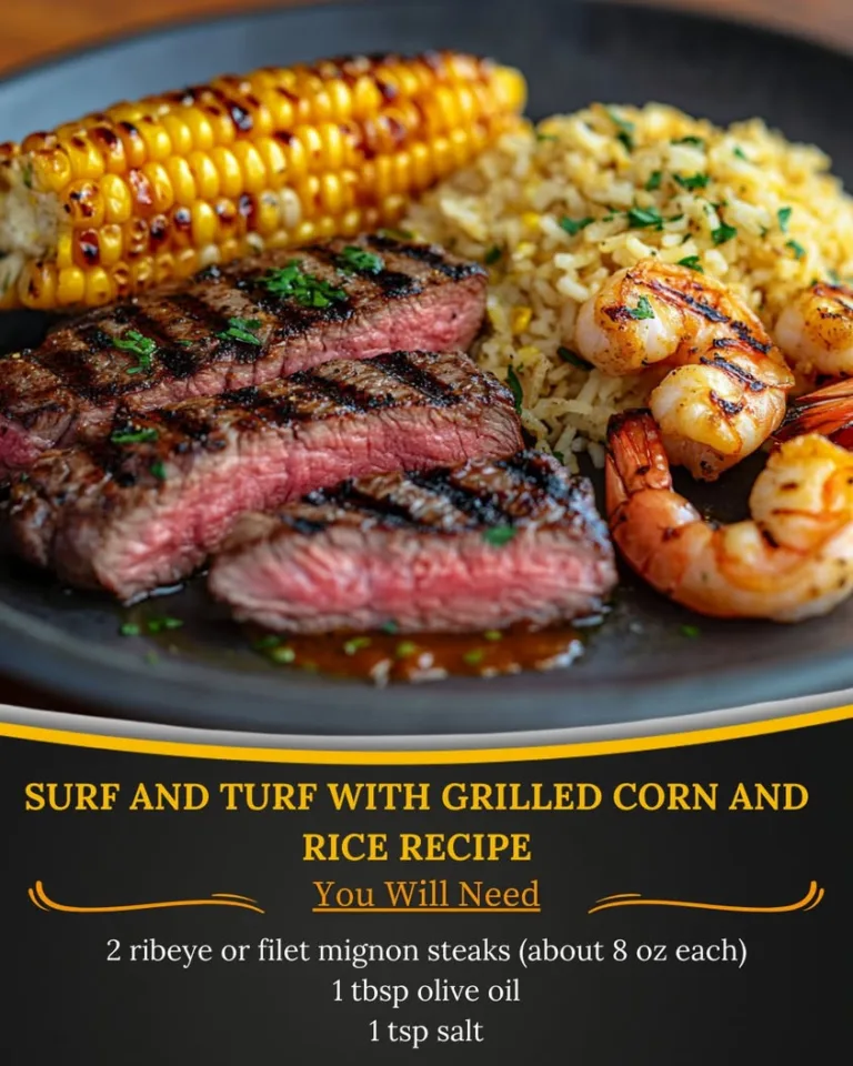 Delicious Surf and Turf with Grilled Corn Recipe at Home