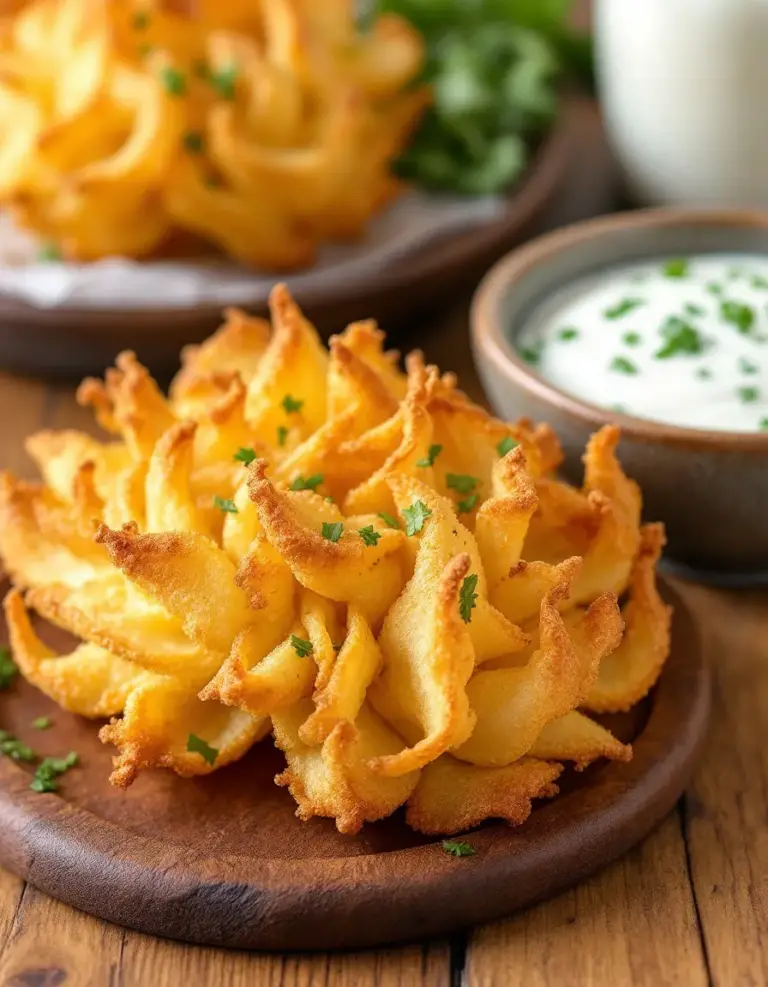 Easy Air Fryer Blooming Onion with Crispy Coating