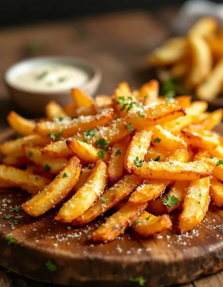 Easy Air Fryer Garlic Parmesan Fries – Crispy & Flavorful