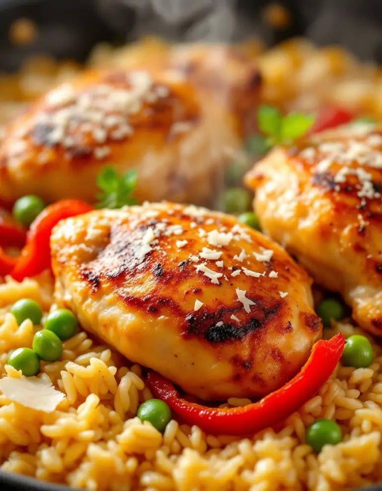 Easy Baked Rice with Vegetables & Chicken – Family Favorite