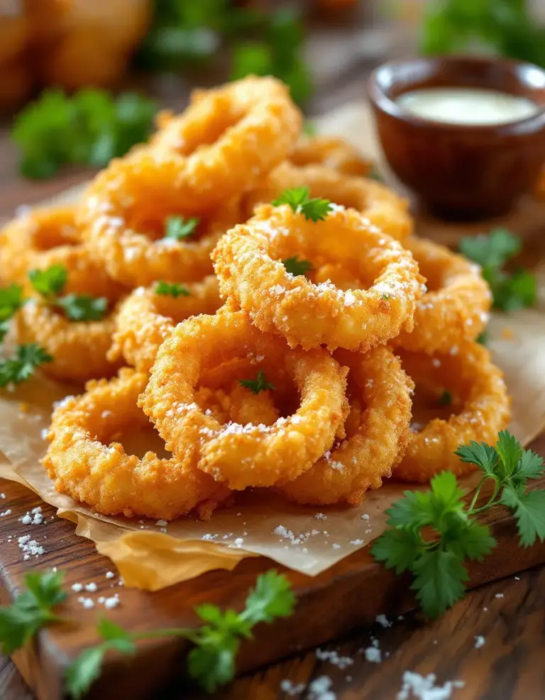 Best Crispy Fried Onion Rings Recipe – Light & Crunchy
