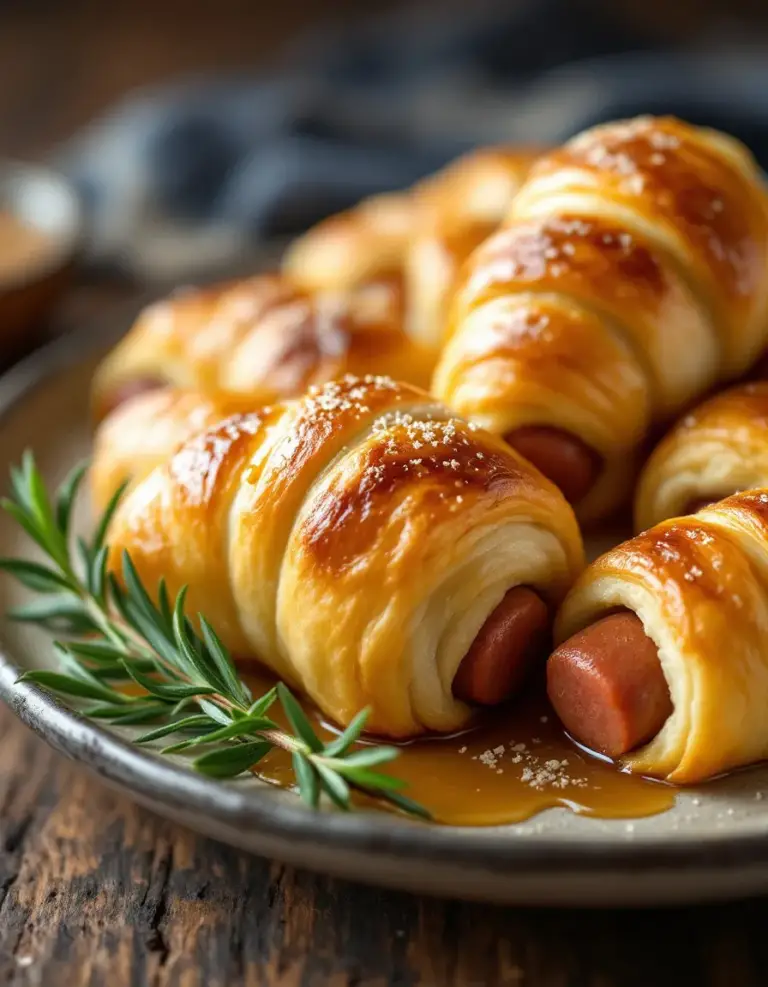 Easy Breakfast Pigs in a Blanket with Flaky Crescent Rolls