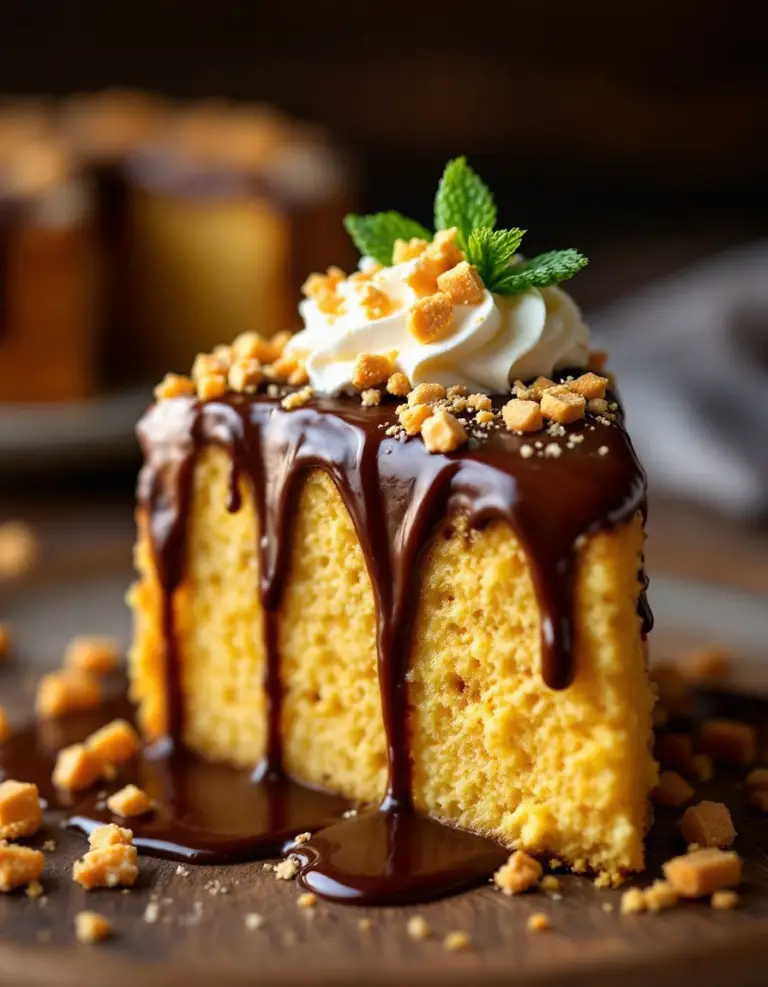 Ultimate Butterfinger Poke Cake – A Family Favorite Dessert