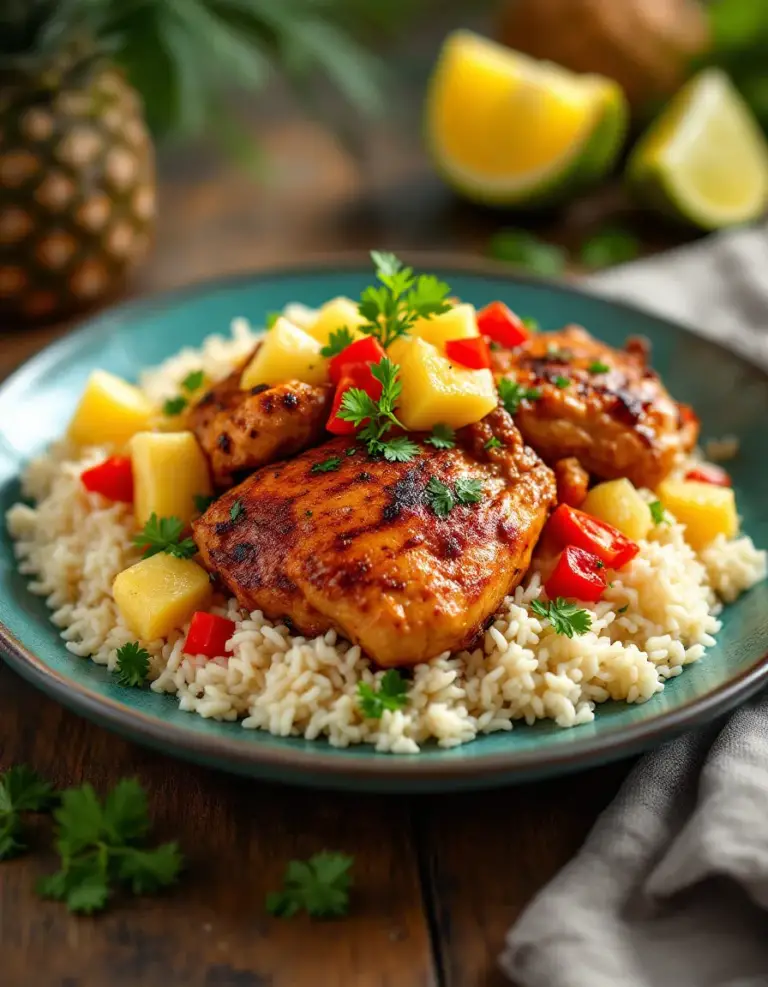 Easy Caribbean Jerk Chicken and Rice – Full of Flavor