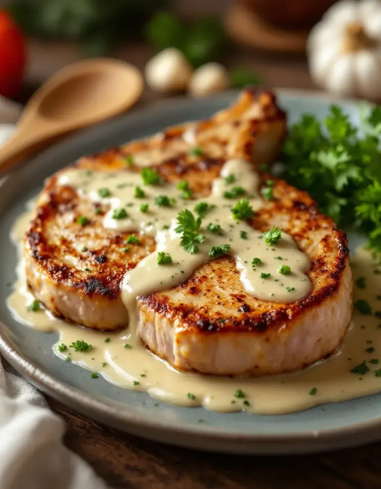 Easy Creamy Garlic Pork Chops – Ready in 30 Minutes