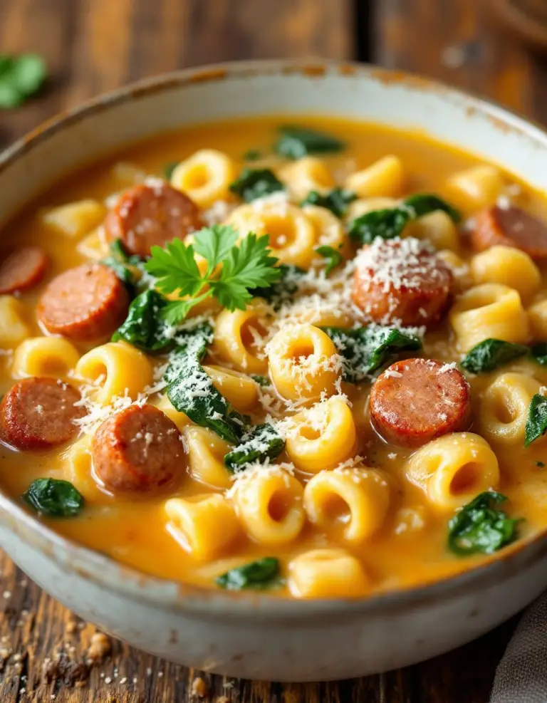 Best Creamy Parmesan Italian Sausage Ditalini Soup Recipe