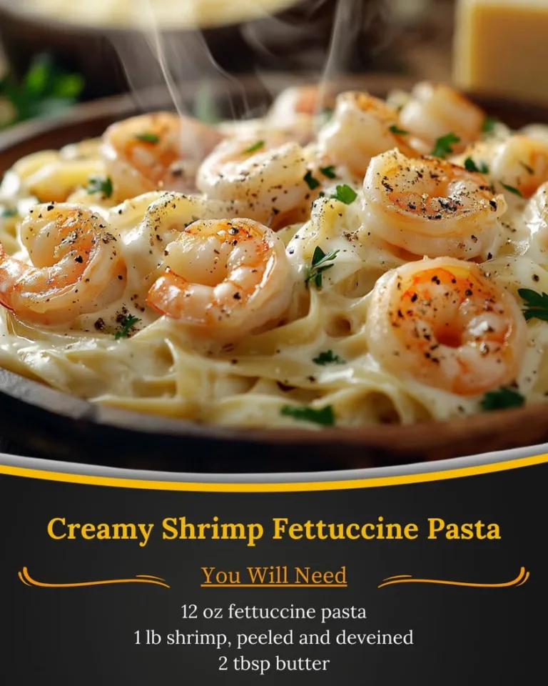 Indulge in Delicious Creamy Shrimp Fettuccine Pasta Recipe