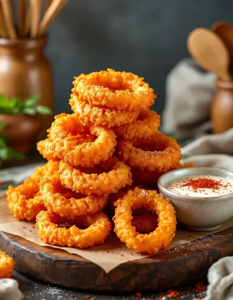 Crispy Homemade Onion Rings Recipe – Light & Crunchy