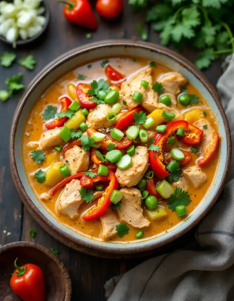 Easy Thai Chicken Curry Soup – Quick, Creamy, and Flavorful