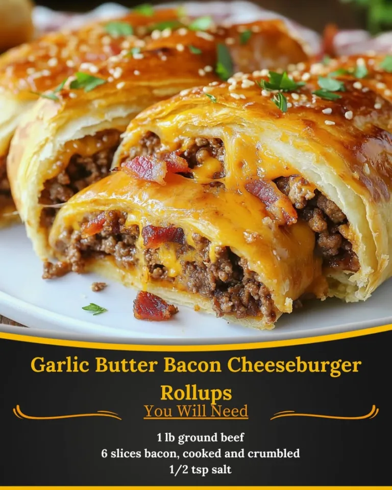 Irresistible Garlic Butter Bacon Cheeseburger Rollups You Must Try