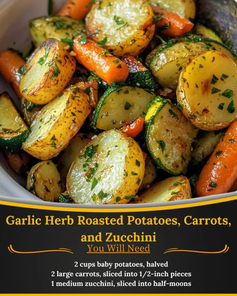 Delicious Garlic Herb Roasted Potatoes, Carrots, and Zucchini Recipe