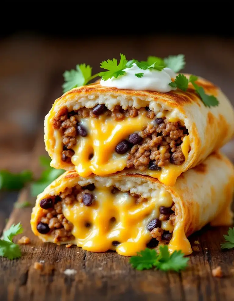 Ultimate Grilled Cheese Burrito with a Crispy Cheese Crust