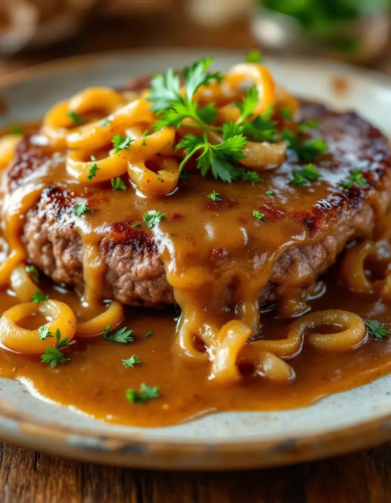 Easy Hamburger Steak with Onion Gravy – Ready in 30 Minutes
