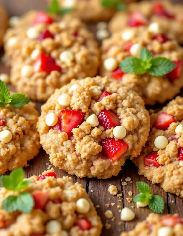 Best Strawberry Cream Cheese Crumble Cookies Recipe
